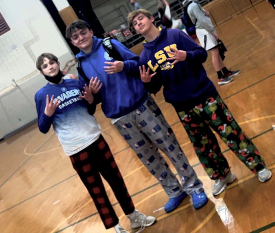 Max Snyder, Cameron Cole, and Brody Coyle--“The Big 3”--celebrating a big win!